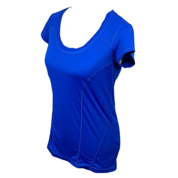 Zella Royal Blue Sunny Run SS Active Tee w/Mesh Back - L - Picture 3 of 9